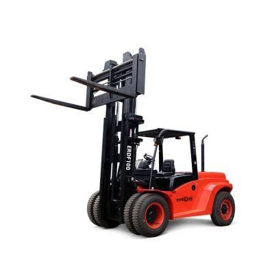 Everun Good Selling Erdf100 10ton Telescopic Portable Diesel Forklift with Timely Service
