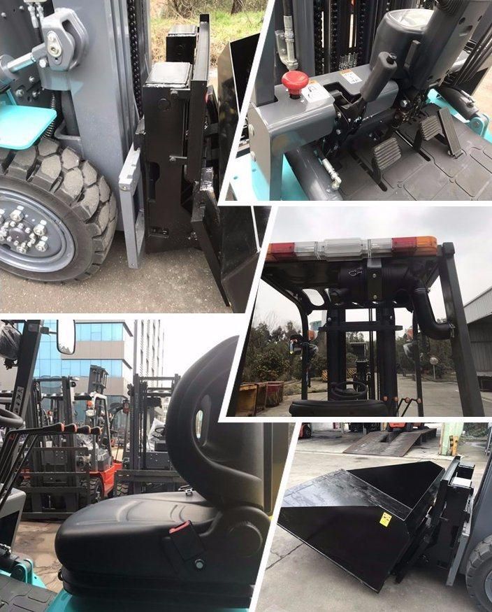 with Attachment Hinged Bucket / Loading Bucket 3t Diesel Forklift Truck