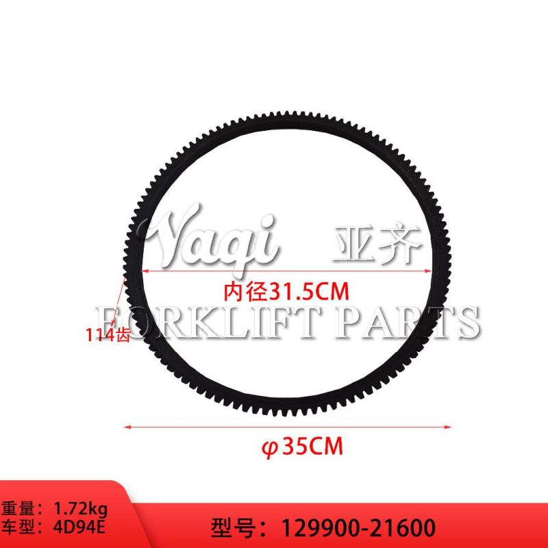 Forklift Parts 129900-21600 Flywheel Ring Gear 114 Teeth for 4D94e