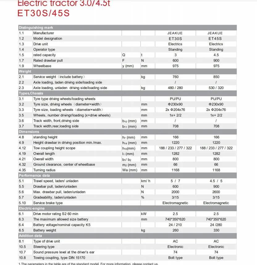 First Class Electric Towing Tractor 3 T