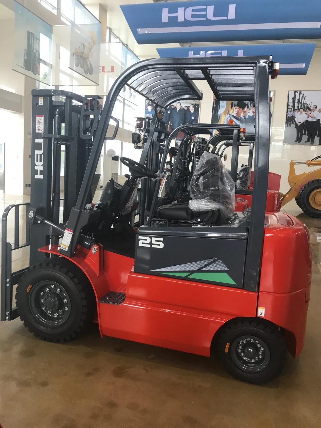 Heli 2.5 Ton Electric Forklift Cpd25 with 3 Stage 4m Mast