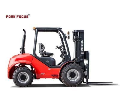 All Terrain Forklift 2.5t for off-Road Drive Construction Forklift 4WD Rt Forkfocus Forklift Machine