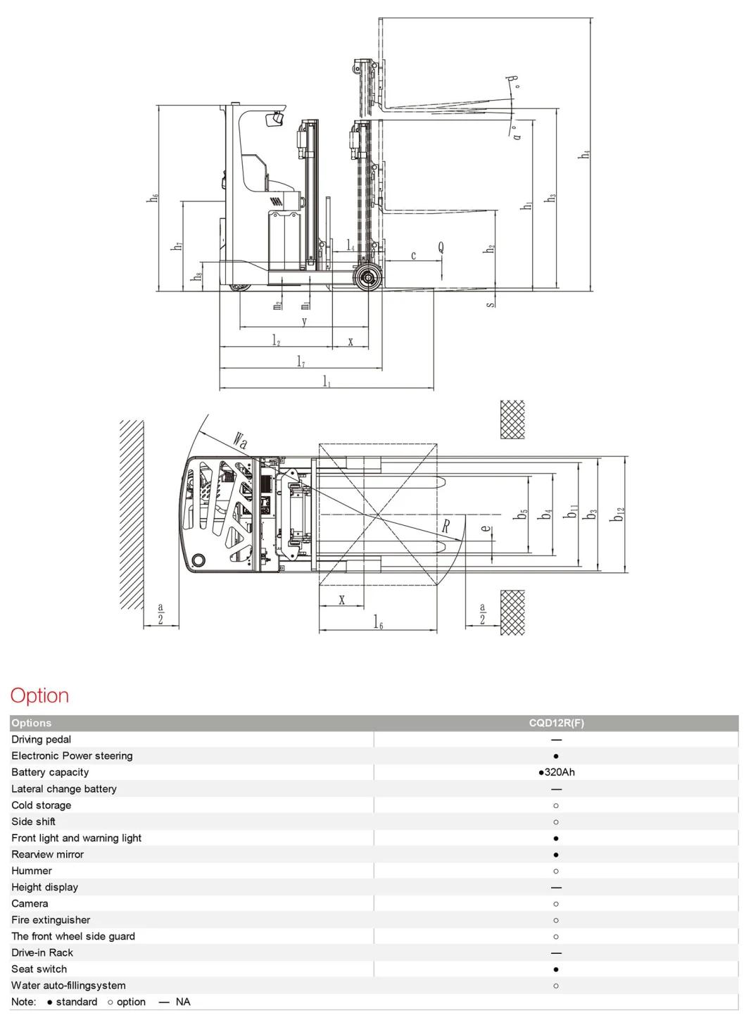 1.2 Ton Advanced Seat Type Electric Reach Truck