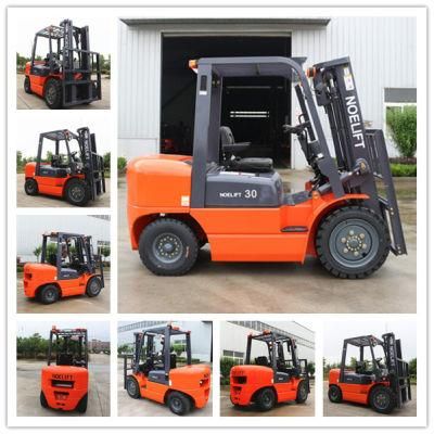 Rough Terrain Capacity 3000kg Diesel Forklift Truck with Solid Tires