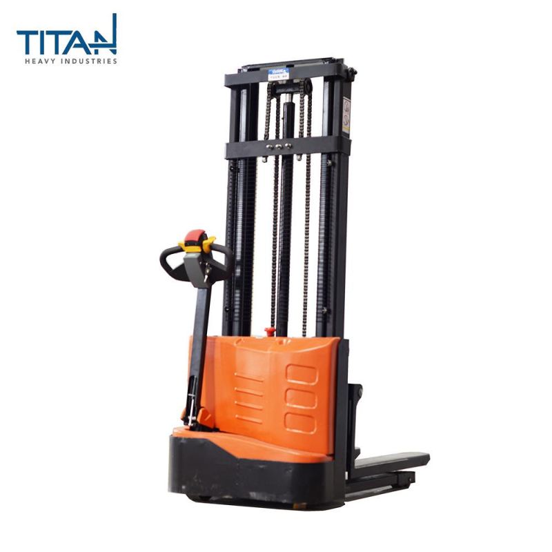 1500kg Fully Hydraulic Automatic forklift Pallet Powered Drive and Lift Electric Stacker