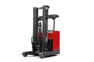 Stand up Reach Truck Forkfocus Reach Truck Forklift with 4m Lifting Mast Height Lift Truck Service