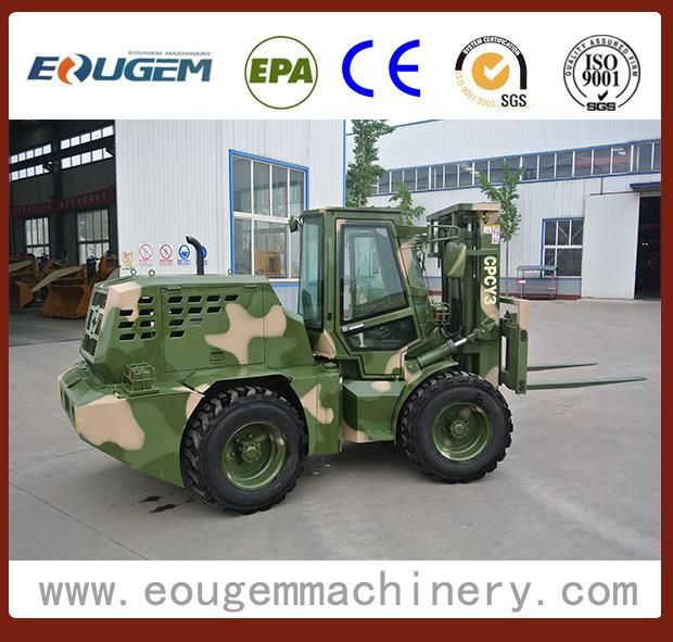 3.5ton Cpcy35 Rough Terrain Forklift with High Quality