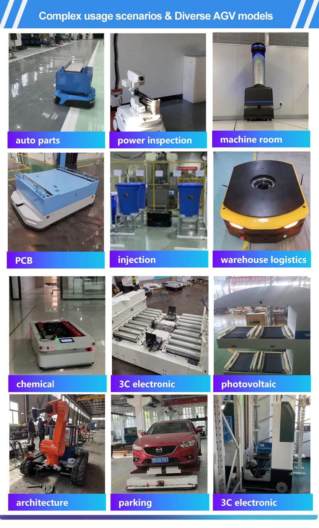 Electromagnetic Brake Laser Slam Automatic Navigation, Walking Driving New Automated Forklifts Factory