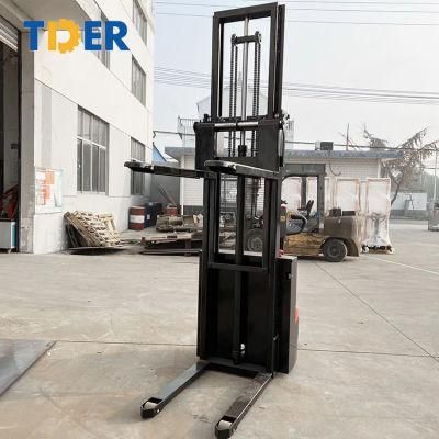 Stand on 1-2 Ton Tder Electric Stacker Forklift for Warehouse