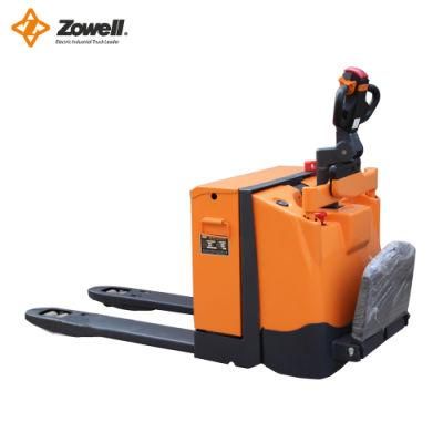 Zowell Electric Safe Pallet Lifter 2t Power Pallet Truck with Standing Platform