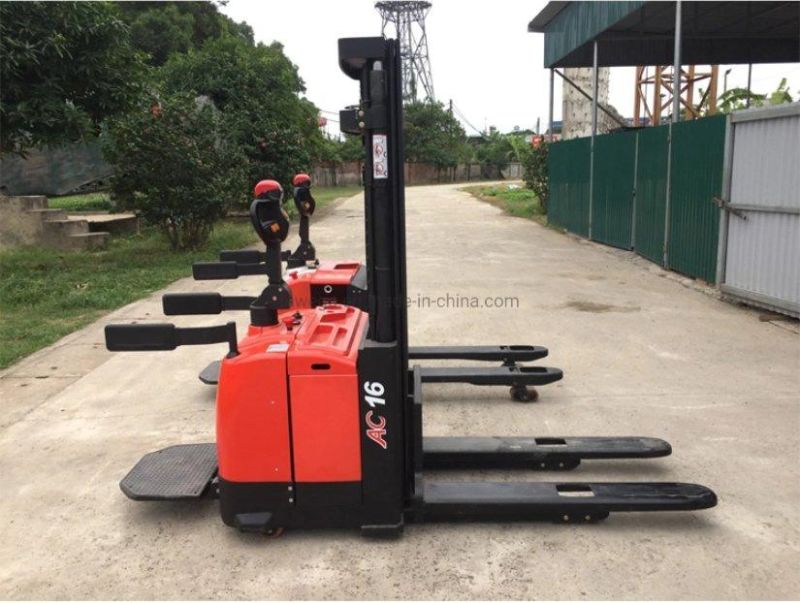 Heli Mini Electric Pallet Truck 1.2ton 1.6 Ton 2 Ton Pedestrian Type Electric Stacker Forklift Pallet Stacker Power Pallet Fork Lift AC Motor Battery Stacker