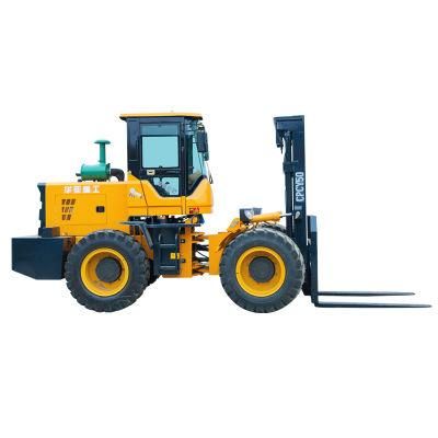 2022 New Huaya China Outdoor Agriculture All Rough Terrain 4WD Forklift FT4*4f