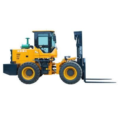 2022 New Huaya China Outdoor Agriculture All Rough Terrain 4WD Forklift FT4*4f