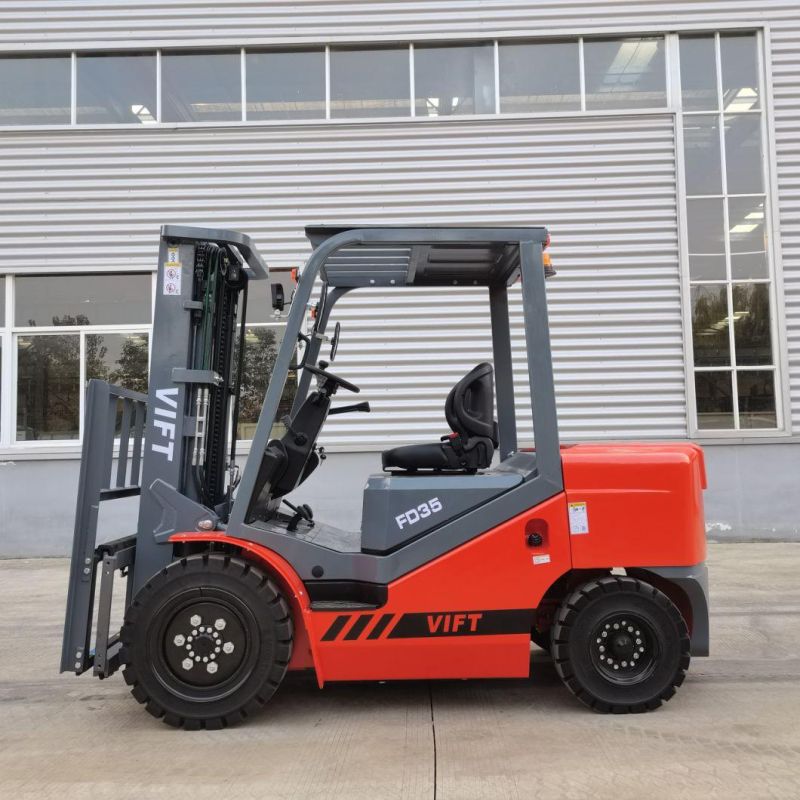 Hot Sell 3.5ton Diesel Forklift with Forklift Specification Loading Capacity 3500kg Max Lifting Height 7000mm