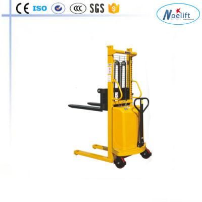 Yellow Semi-Electric Pallet Stacker