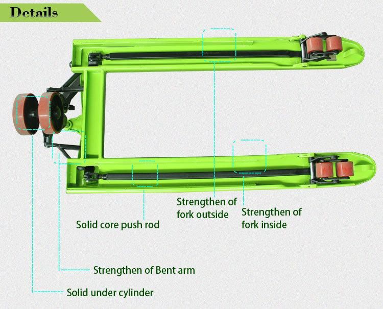 Hydraulic Hand Pallet Truck 2 Tons Pallet Lift Jack / Pallet Truck