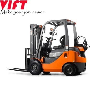 Japan Nissan Engine 2t 2.5t Gas Forklift with Container Mast