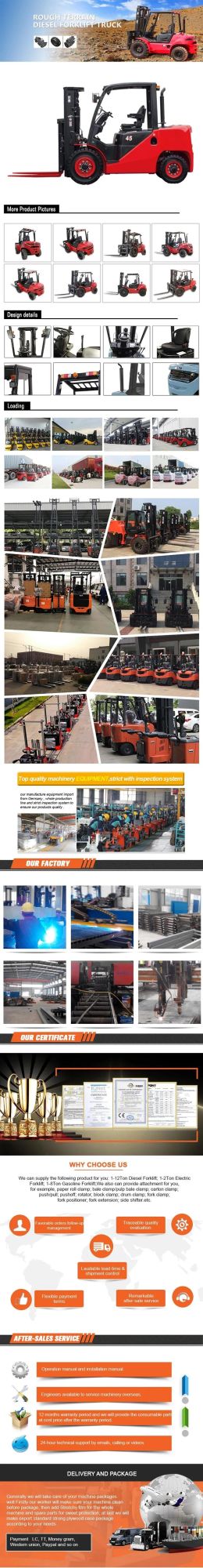 Support Woem 4-5 Ton Forklift with CE Certificated