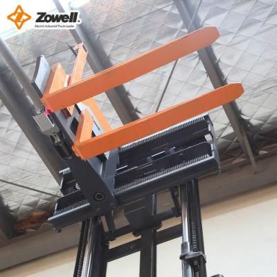 New Free Spare Parts Zowell Metal Pallet Electric Forklifts Vna Forklift
