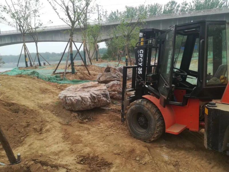 Welift 3.5t Rough Terrain Forklift Custom Made All Black 4WD Forklift
