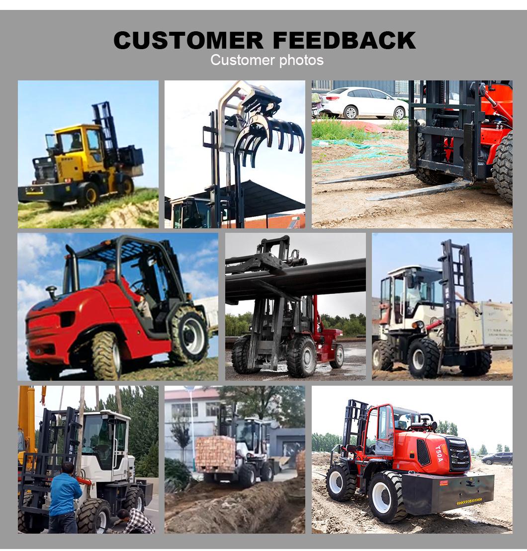 Full-Free 4WD Rough Terrain Diesel Forklift 3 to 5 Ton Small Forklifts Manufacturer