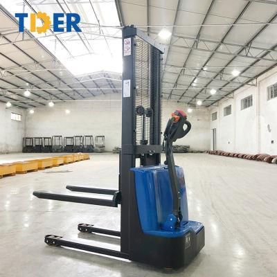 Battery Not Adjustable Tder China 1200kg Pallet Forklift Electric Stacker