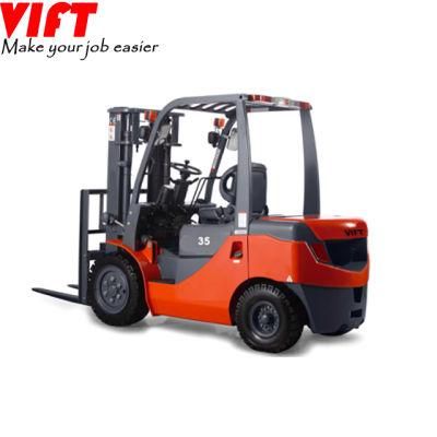 Capacity 3000kg Diesel Forklift Truck with 3 Stage Mast