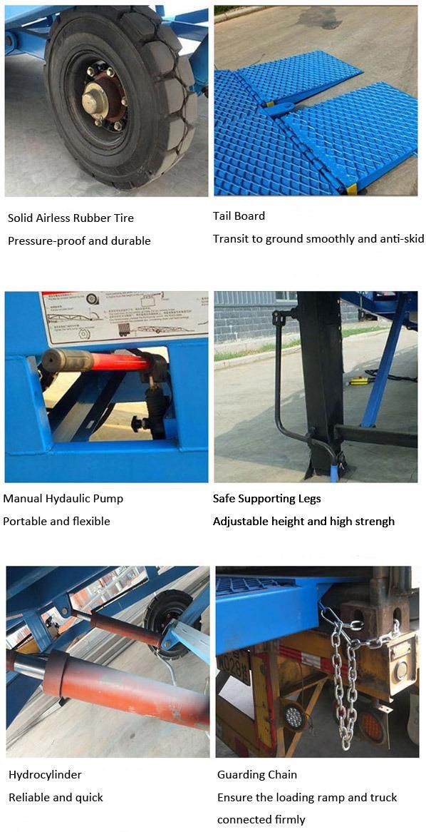 6ton-20ton Hydraulic Mobile Loading Ramp/Forklift Ramp/Dock Leveler/Container Loading Ramp