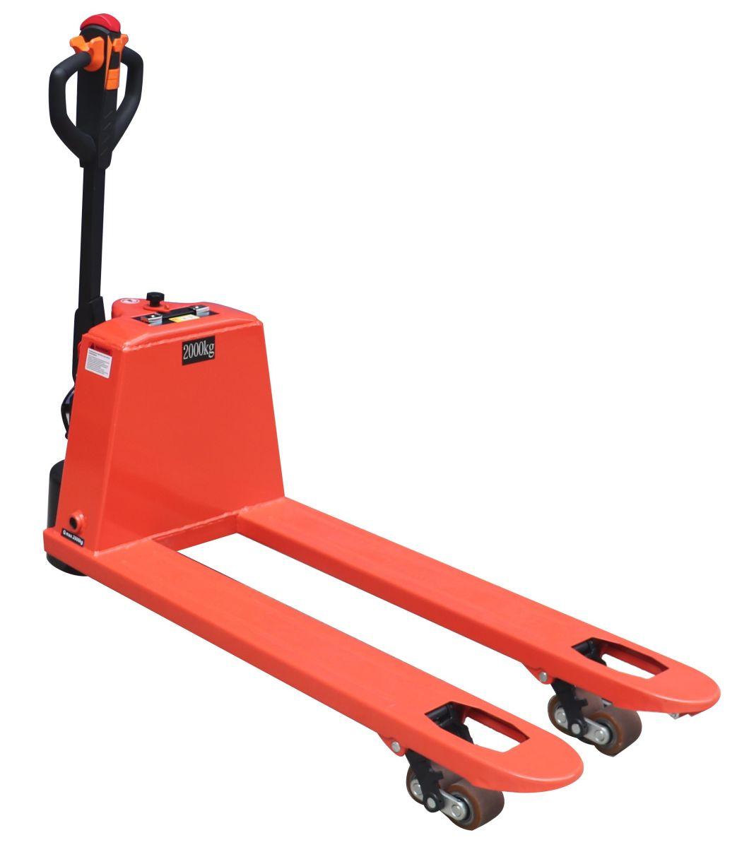 China Factory 2ton 2000kg Lithium Battery Walkie Pedestrian Mini Electric Powered Pallet Truck for Warehouse