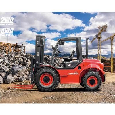 Hangcha Forklift 4WD Rough Terrain Diesel Forklift Truck for Sale