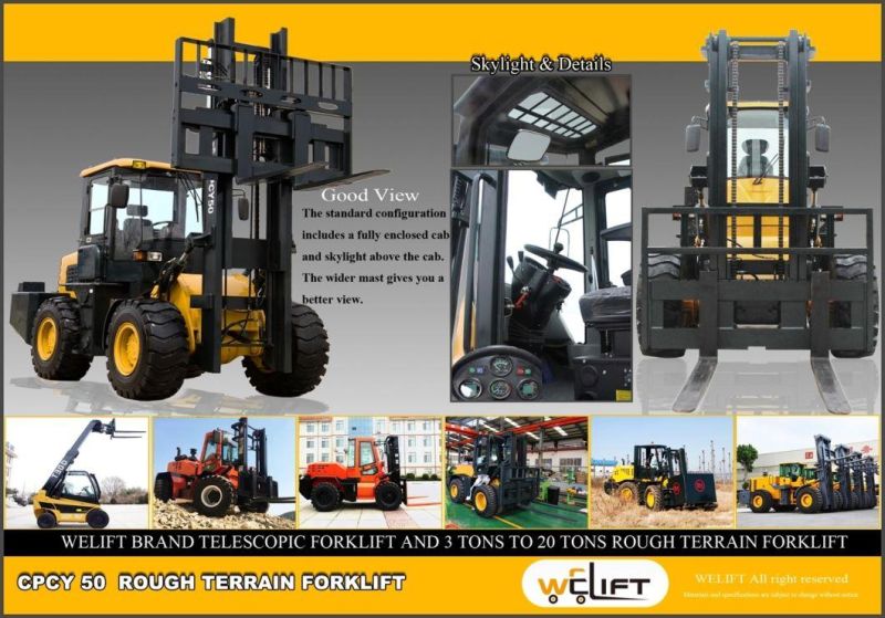 Cpcy 50 All Terrain Forklift, Rough Terrain Forklift