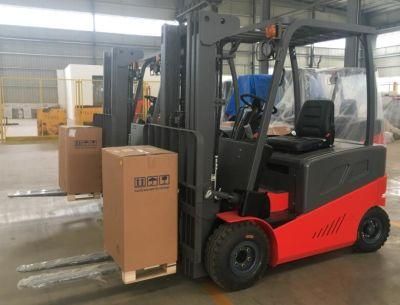 Counterbalance 3000kg 4-Wheels Electric Forklift with Triplex Masts for Container