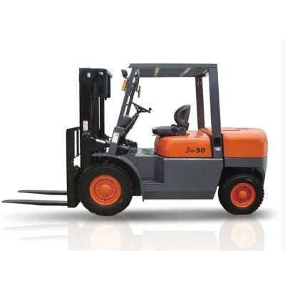 Diesel Forklift 5t Heavy Duty Diesel Forklift Used for Moving and Lifting Cargo