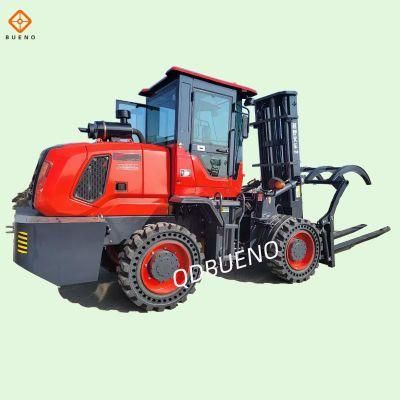 Bueno Brand Chinese Portable 3t 6m 4*4 Telescopic Rough Terrain New Style Diesel Forklift with CE