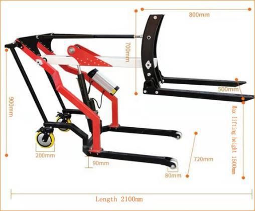 Electric Pallet Truck Mounted Forklift 500kg