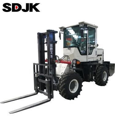 Rough Terrain Forklift 3 Ton 6 Ton 4WD off Road Forklift with Optional Parts