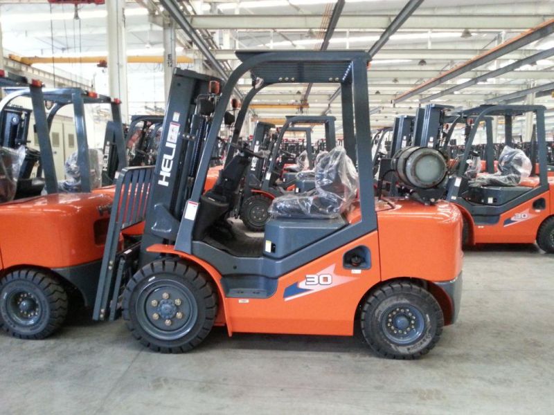 5-7 Ton Diesel Forklift with Wide-View 3 Meter Duplex Mast