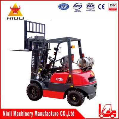 Niuli 3ton 3000kg Gas/LPG Forklift with Nissan Engine