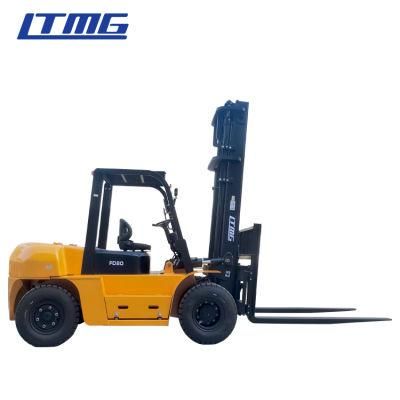 Hydraulic Transmission 8 Ton Diesel Forklift with Full Free Mast