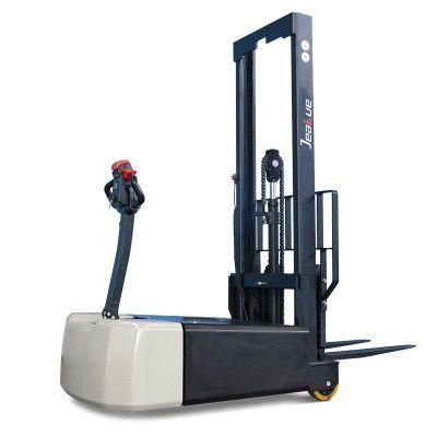China 1ton Electric Stacker Forklift Pallet Truck for Warehouse Factory Used Narrow Asile