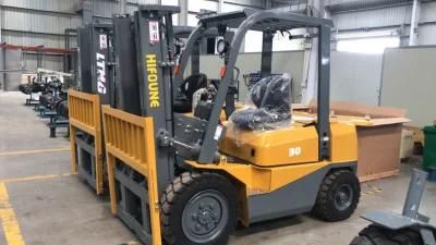 Hifoune Japanese Engine 3ton Mini Counterbalanced Diesel Forklift