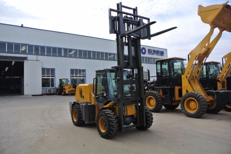 3ton China Rough Terrain Forklift with 4WD