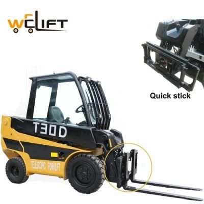 T30d 3ton Telescopic Forklift Telehandler with Lifting Height 4m CE Certificate