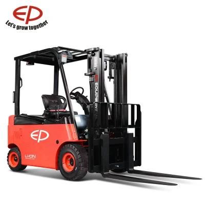 Four Wheels Electric Forklift Truck Capacity 1.5t/ 2t/ 3.0t/ 3.5t with Lithium Battery