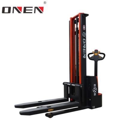 Customized Low Price 1000kg Warehouse Walking Electric Pallet Stacker Forklift Truck
