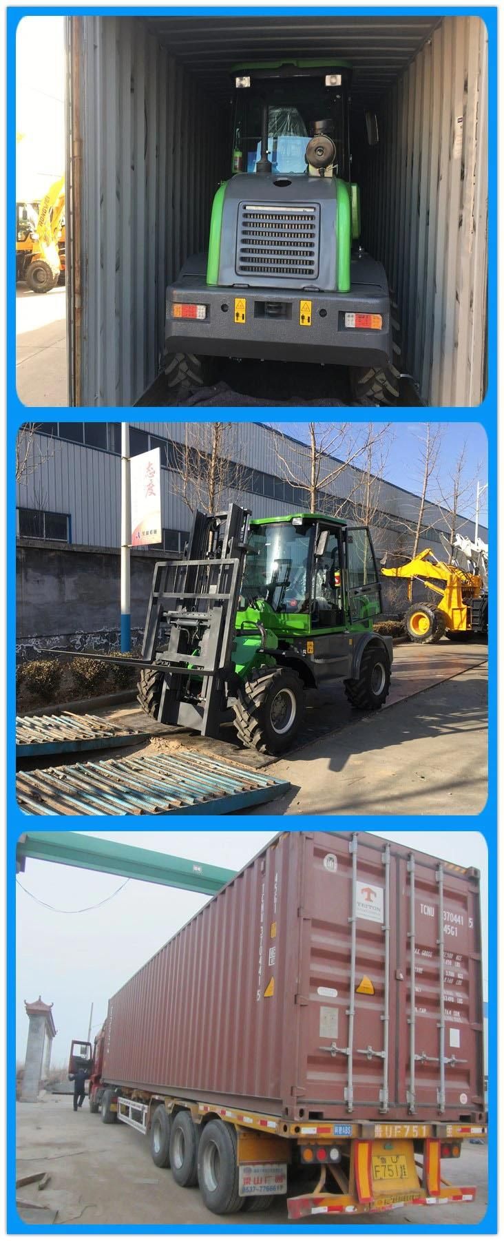 High Quality Green Color 3.0ton Rough Terrain Forklift