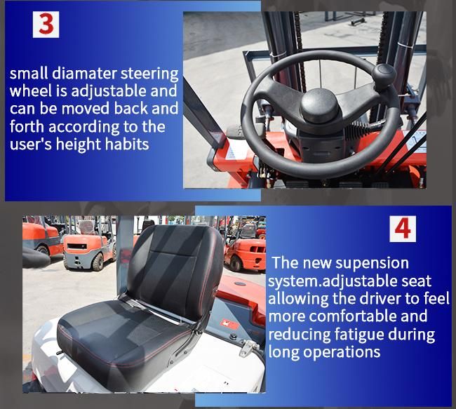 Titanhi 3.0ton Sparepart Hand Four Wheel Hydraulic Forklift