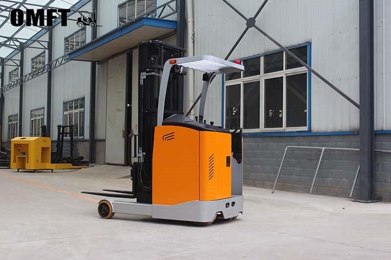 Narrow Turning Radius 1t 1.5t 2t 2.5t Electric Reach Truck Forklift Reach Stacker Truck