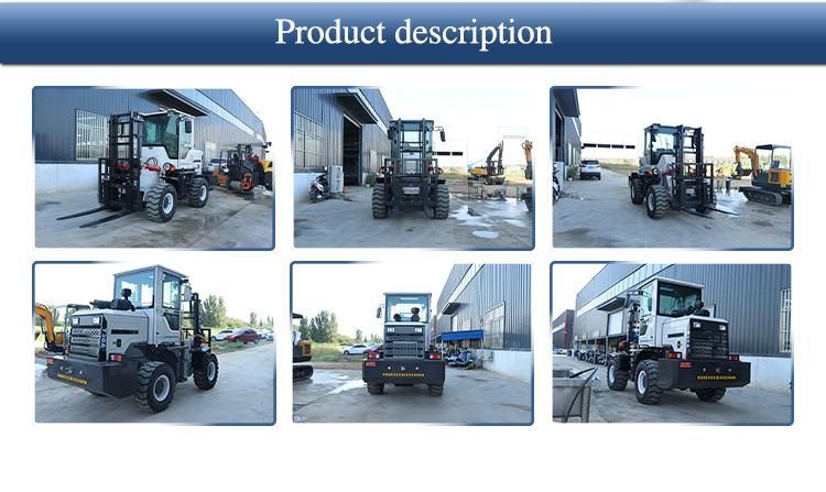 4X4 Forklift Truck 3.5 Ton All Terrain Forklift Equipped with Hydraulic Torque Converter off Road Terrain Forklift