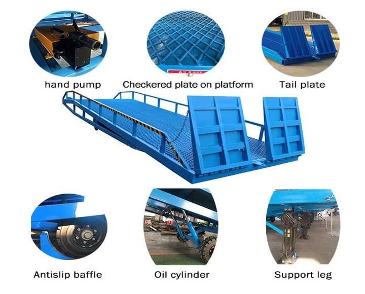 Hydraulic Mobile Container Mobile Yard Ramp Truck Loading Unloading Forklift Dock Ramp